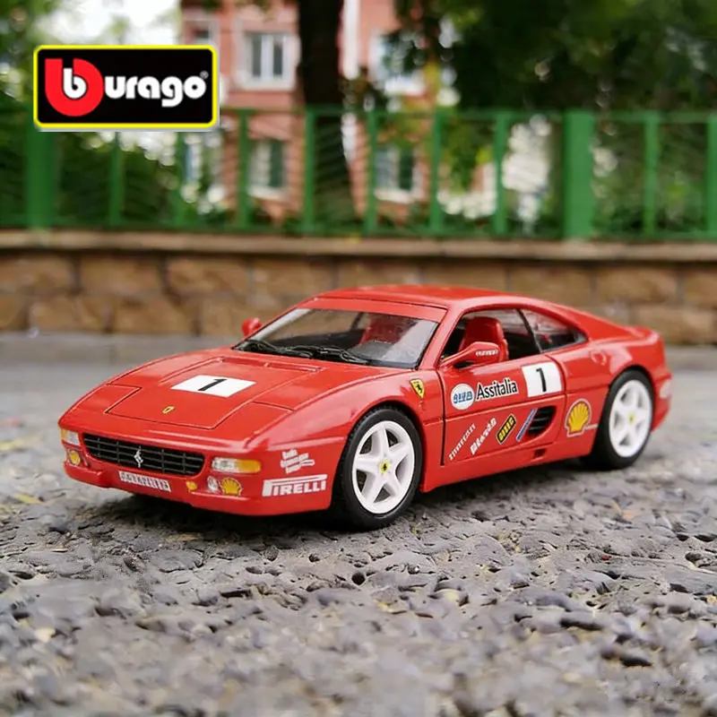 

Bburago 1:24 Ferrari F355 Challenge Alloy Sports Car Model Diecast Metal Racing Car Vehicles Model Simulation Childrens Toy Gift