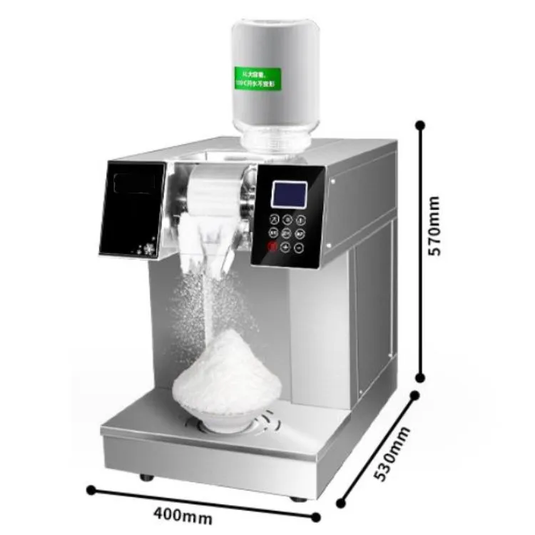 Ice Crusher Machine Stainless Steel Ice Cream Shaving Machine Commercial Shaved Ice Machine