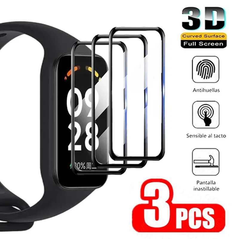 3D Full Curved Soft Screen Protective for Xiaomi Redmi Band 2 Smartband HD Clear Anti-Scratch Film for Redmi Band 2 Not Glass