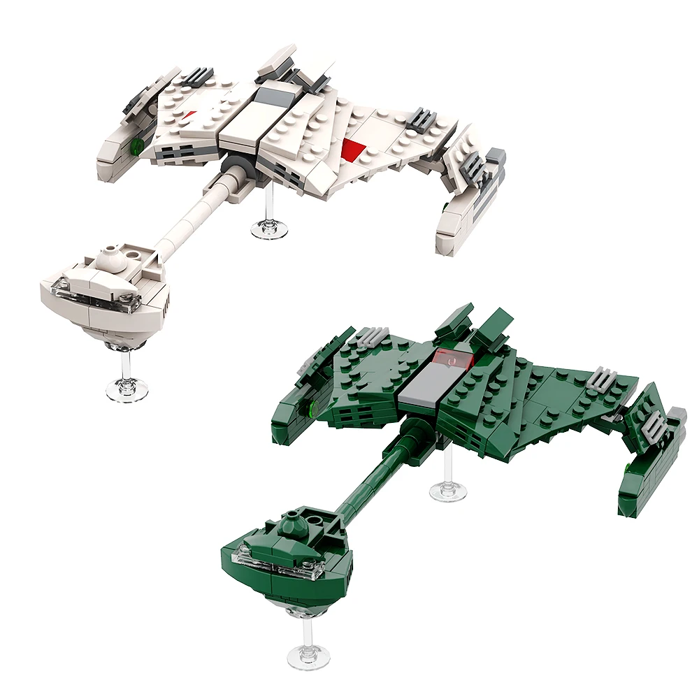 MOC Klingon D7 Battle Cruiser Spaceship Building Blocks Movies Space Trek Spaceship DIY Model Bricks Kids Educational Gifts Toys