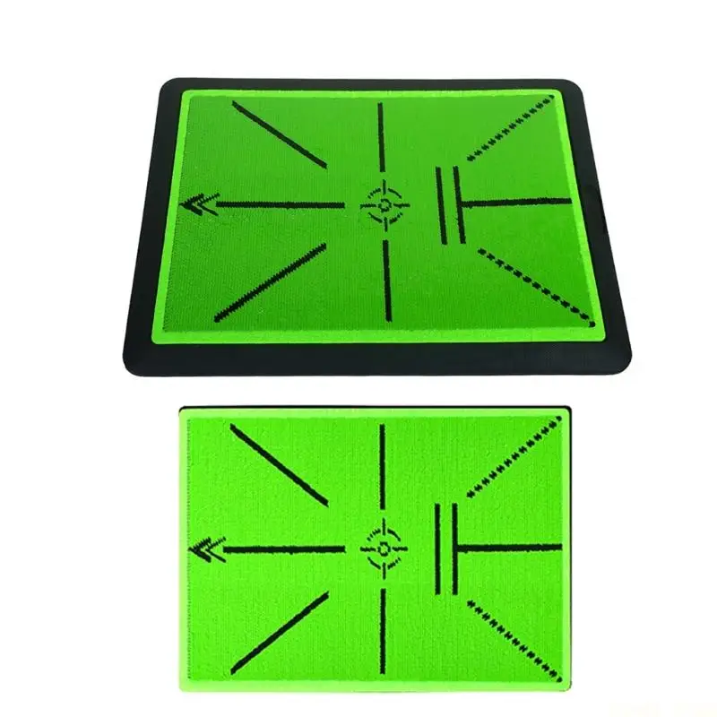 U2JB Golf Swing Practice Mat with Visible Contact Feedback and Alignment Guides