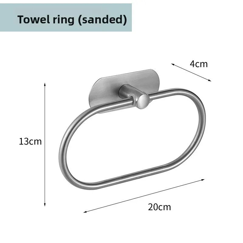 1pc Stainless Steel Towel Rack Non Drilling Wall Mounted Bathroom Kitchen Household Practical Storage Rack