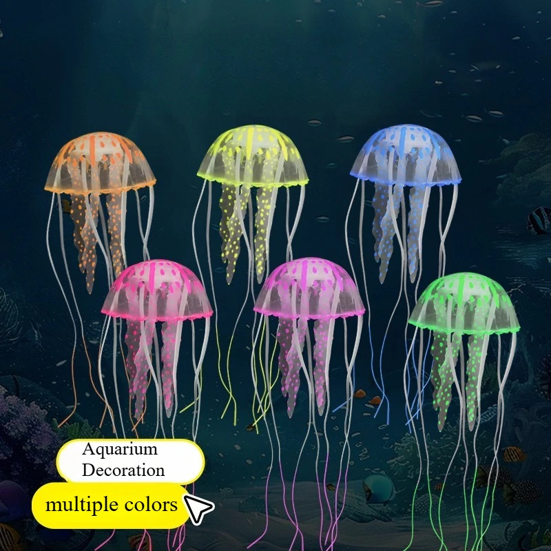 Aquarium Fish Discus - Decorazione per Acquario con Meduse Artificiali