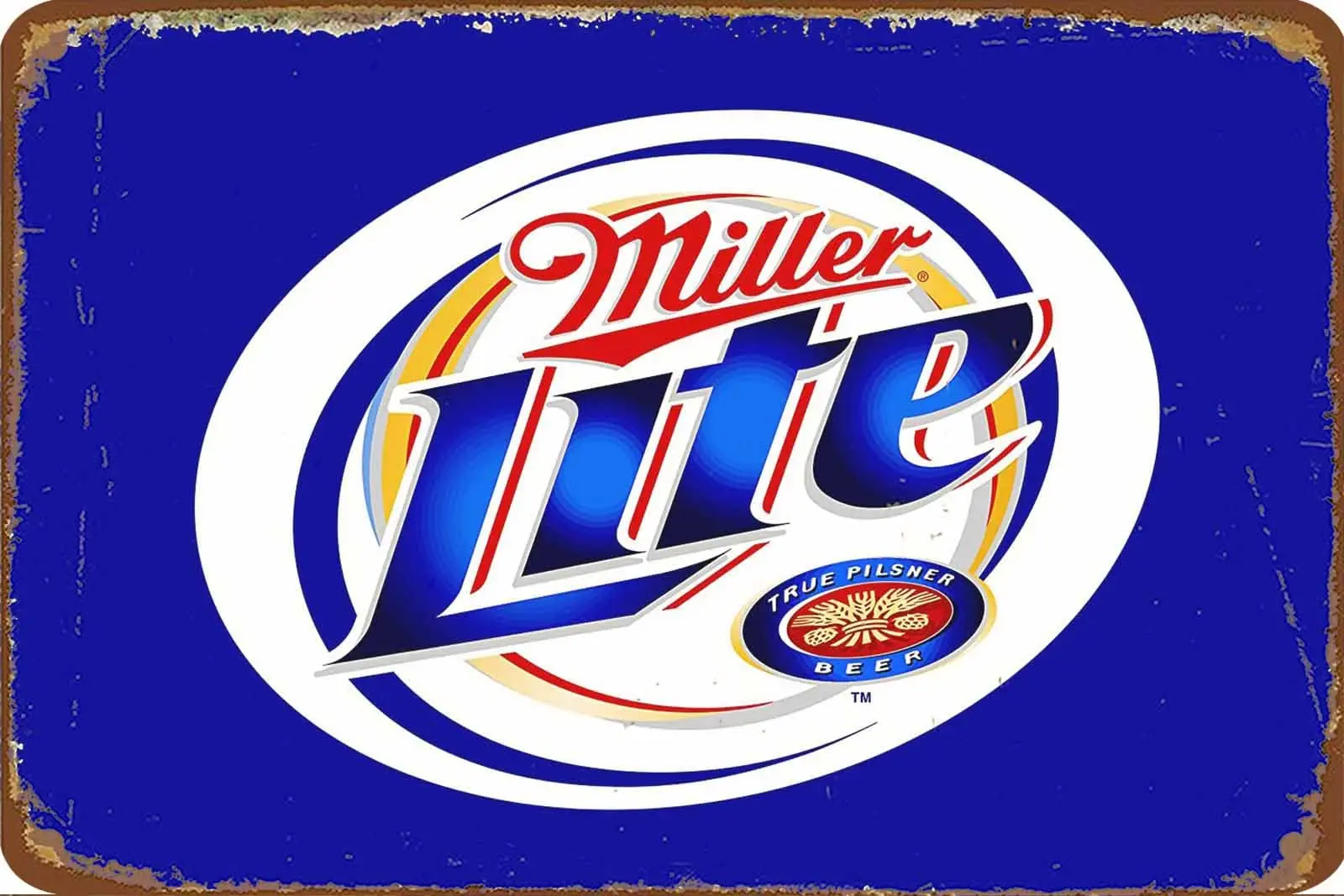 Sarwes Miller Lite Vintage Metal Tin Sign Funny Poster for Home Bar People Cave Wall Decor Creative Gift 8x12 Inch