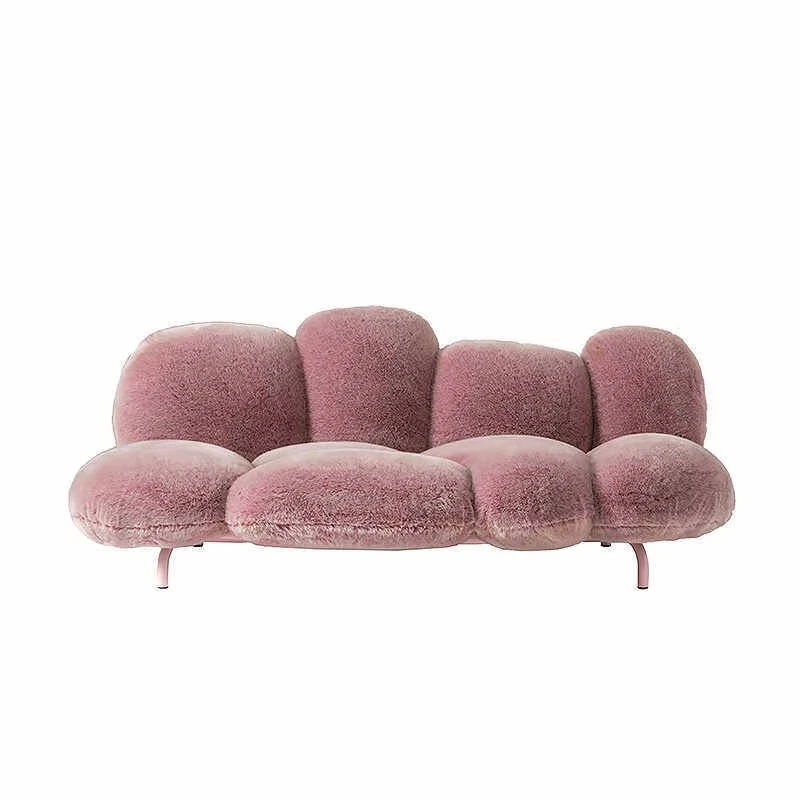 Modern sofa set cashmere straight row sofa living room home