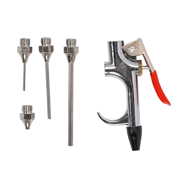 5 개/대 에어 블로우 건 압축기 금속 도구 먼지 떨이 노즐 Npt 공기 흡입구 키트 스프레이 송풍기 풍선 바늘 청소 도구 키트