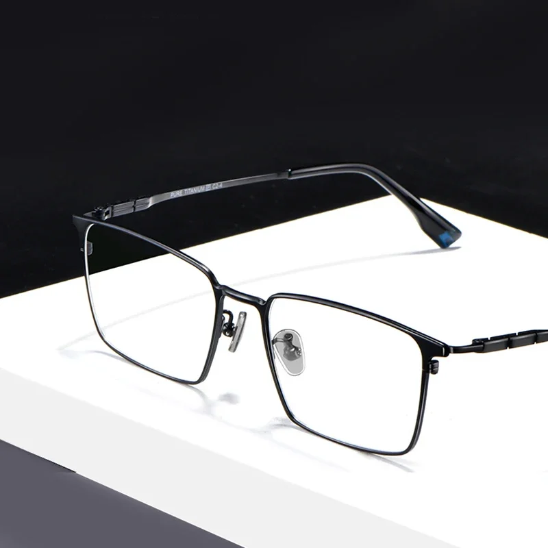 KUXA التيتانيوم نظارات رجل وصفة طبية العدسات النظارات البصرية قصر النظر مد البصر الرؤية التقدمية المسافة القارئ جودة العين #2