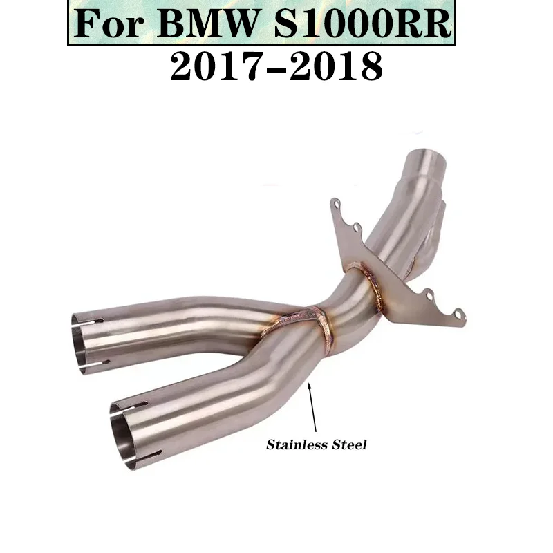 

Slip On For BMW S1000RR 2017 2018 Years Motorcycle Exhaust Escape Middle Link Pipe System Muffler Stainless Steel