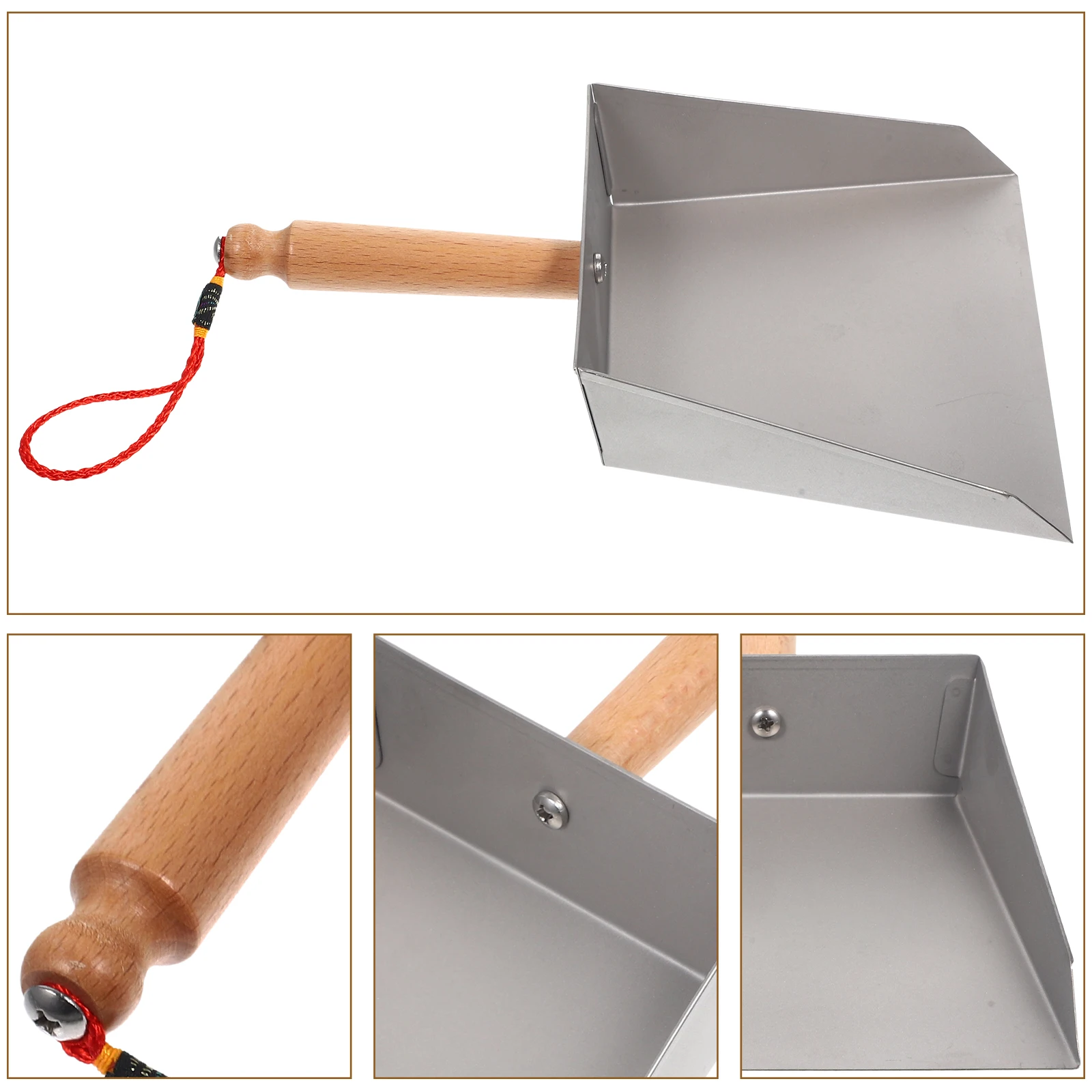 

Stainless Steel Dustpan Mini Kitchen Tabletop Cleaning Tool Lightweight Practical Household Garbage Can Desktop Child Friendly