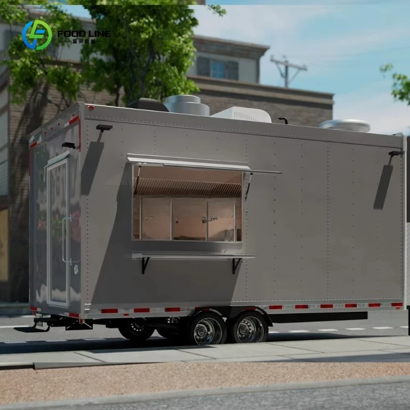 China CE Certificate Mobile Fast Food Van Coffee Carts Food Trailer for Sale  Ice Pizza Truck Catering view 5