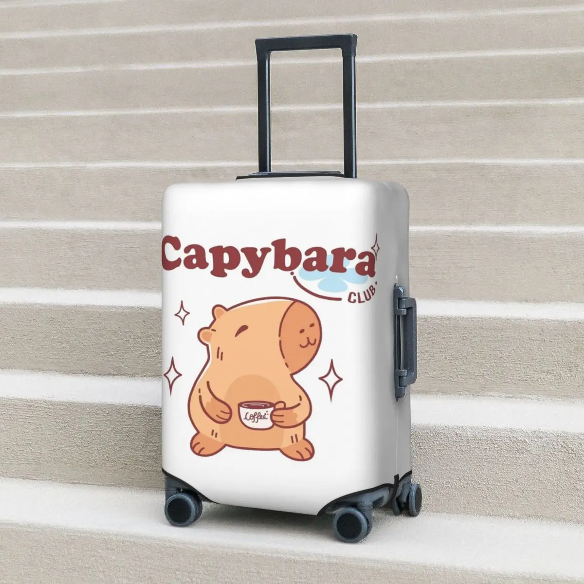 

Capybara Club Suitcase Cover Holiday Elastic Luggage Accesories Business Protector