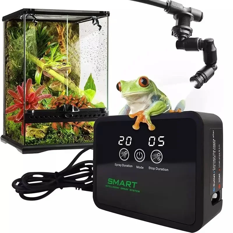 Intelligent Reptile Fogger Terrariums Humidifier Electronic Timer Automatic Mist Rainforest Spray System Kit Sprinkler Control