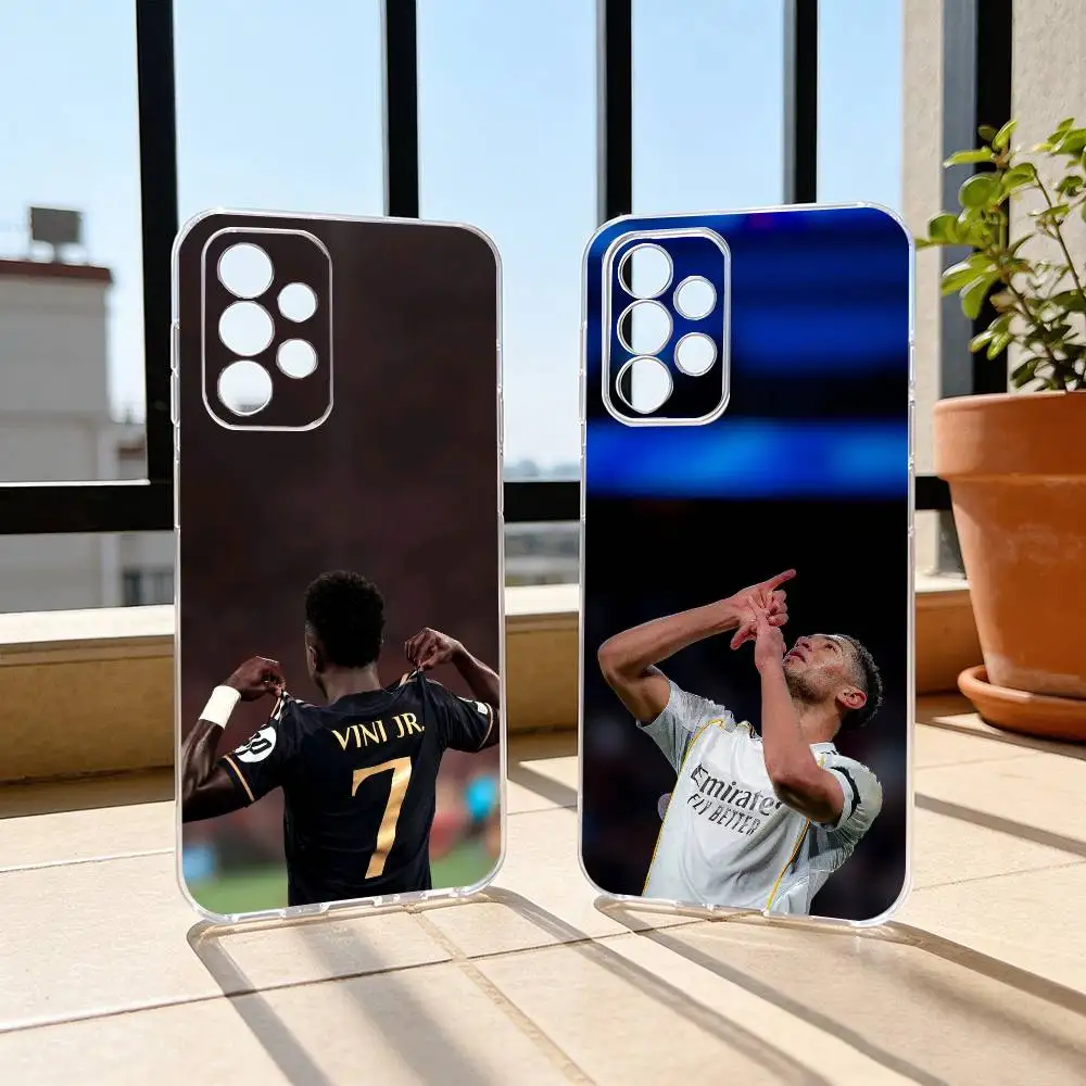 Vini Jr Football Star  Phone Case Transparent Silicone Soft For Samsung S25,S24,S21,S22,S23,S30,Ultra,S20,Plus,Fe