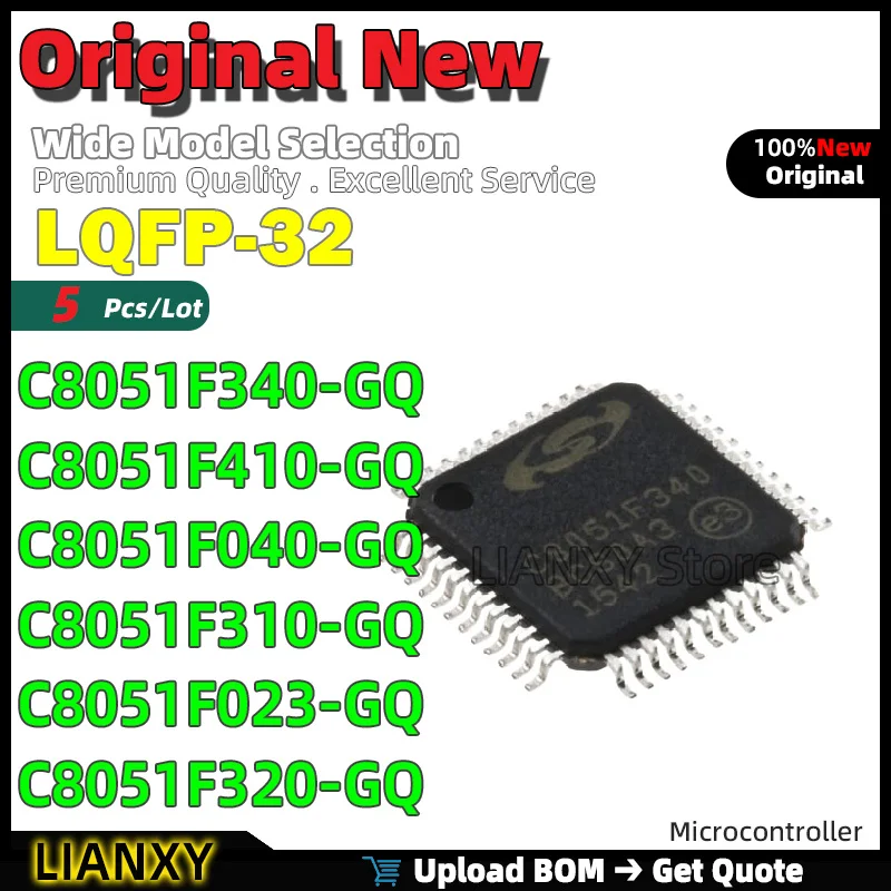 

5pcs LQFP-32 C8051F340-GQ C8051F410-GQ C8051F040-GQ C8051F310-GQ C8051F023-GQ C8051F320-GQ Microcontroller New Original