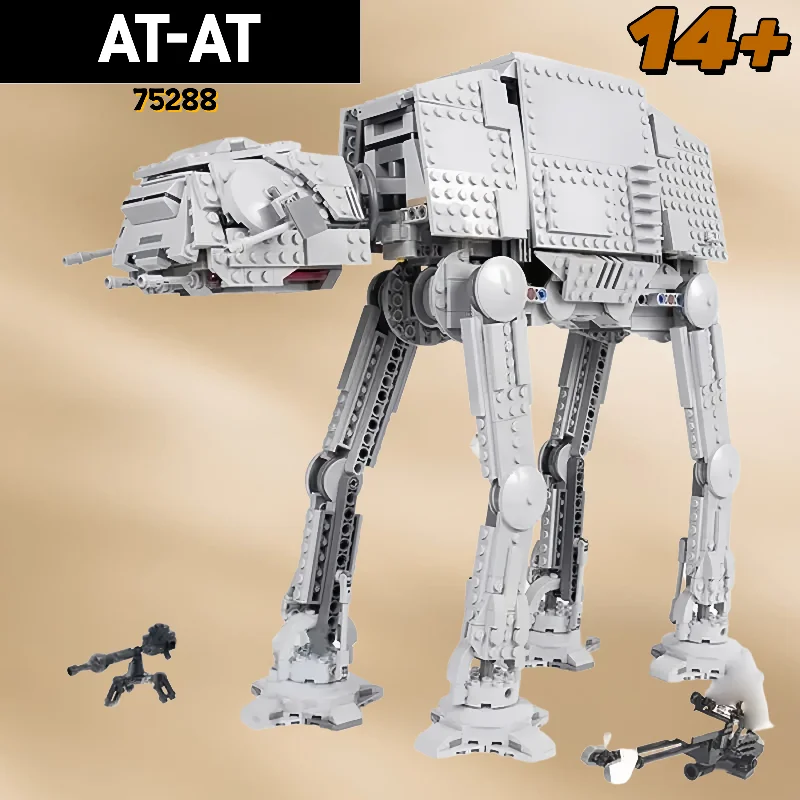 

Горячие игрушки, космический фильм AT-AT Walker, набор строительных блоков с фигурками, 75288, набор моделей «сделай сам», подарок на Рождество и день рождения для детей и взрослых