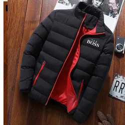 Uomini spessi nuove giacche Parka calde inverno Casual capispalla da uomo cappotti solido colletto alla coreana piumino imbottito in cotone frangivento maschile