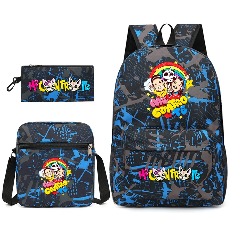 Popular Novelty Cool Me contro Te Print 3pcs/Set pupil School Bags Laptop Daypack Backpack Inclined shoulder bag Pencil Case