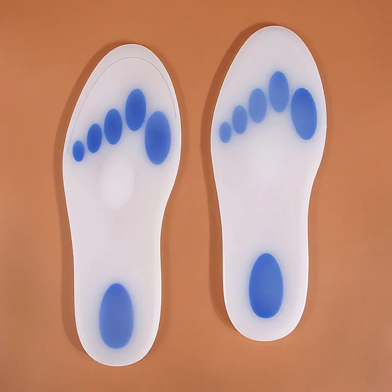 Full Length Soft Silicone Insole Breathable Foot Support Cushion Pain Relief for Plantar Fasciitis Men Women Shoes