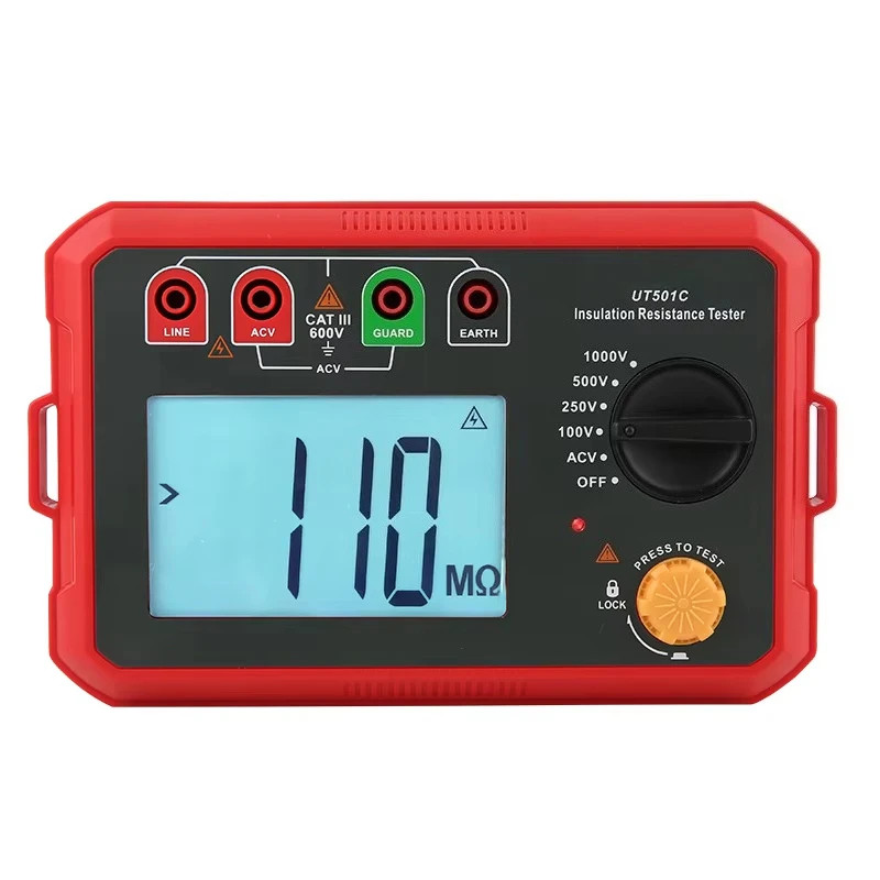 

501C Insulation Resistance Tester 1000V Digital Megometer Megohmmeter Ohm Tester Auto Range Backlight