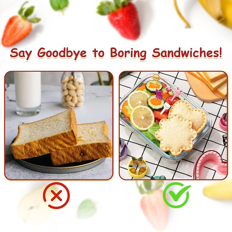 Sandwich Cutter Und Sealer Set Für Kinder Kinder Lebensmittel Kekse Brot Toast Maker Form Obst Gemüse Schneider Formen Backen Werkzeuge – Detail 6