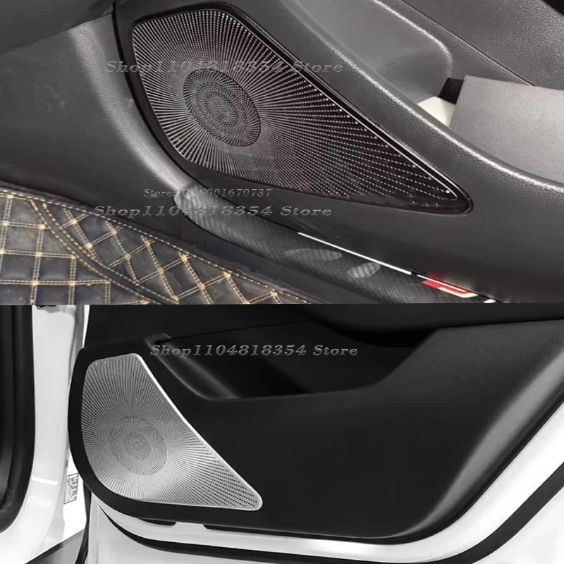 

LHD RHD For KIA Stinger 2018-2021 2022 2023 Car styling Audio Speaker Auto Door Loudspeaker decoration Cover Sticker Accessories