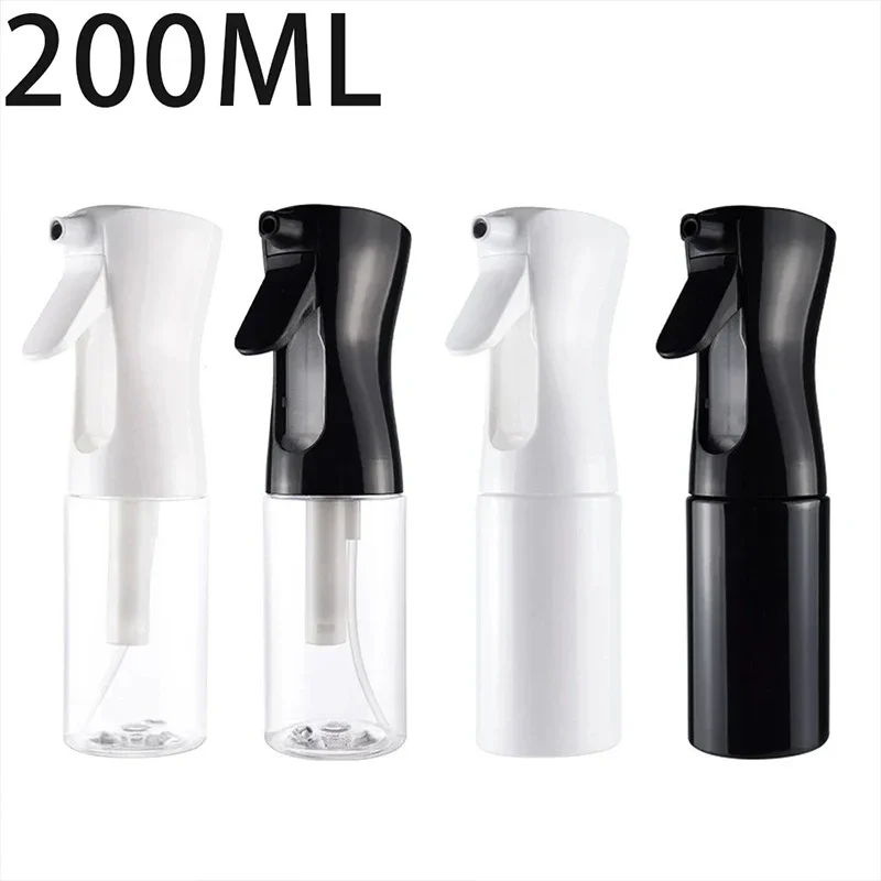 Refillable Skin CareShowering Pets Black 200ML Empty Spray Bottles Continuous Spray Bottle for Hair Spray Water Bottle Fine Mist