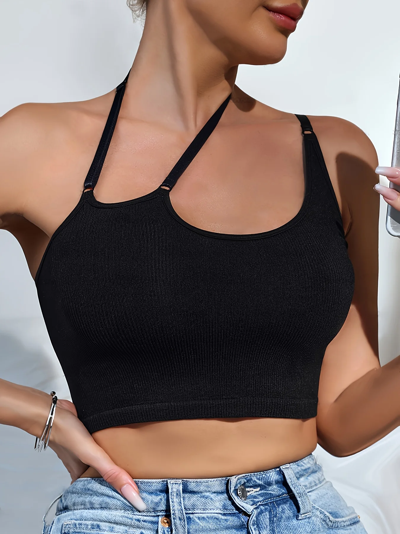 

Сексуальный висячий жилет на шею, камзол, бюстгальтер для йоги, модный женский спортивный бюстгальтер