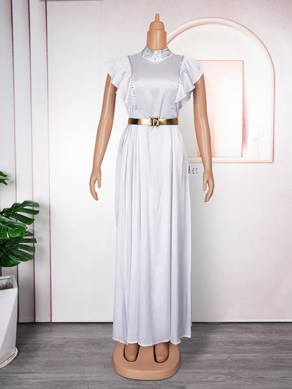 Elegante afrikanische Kleider für Frauen 2024, Sommermode, ärmellos, Hochzeit, Party, langes Kleid, Übergröße, Abendkleid, Damenbekleidung