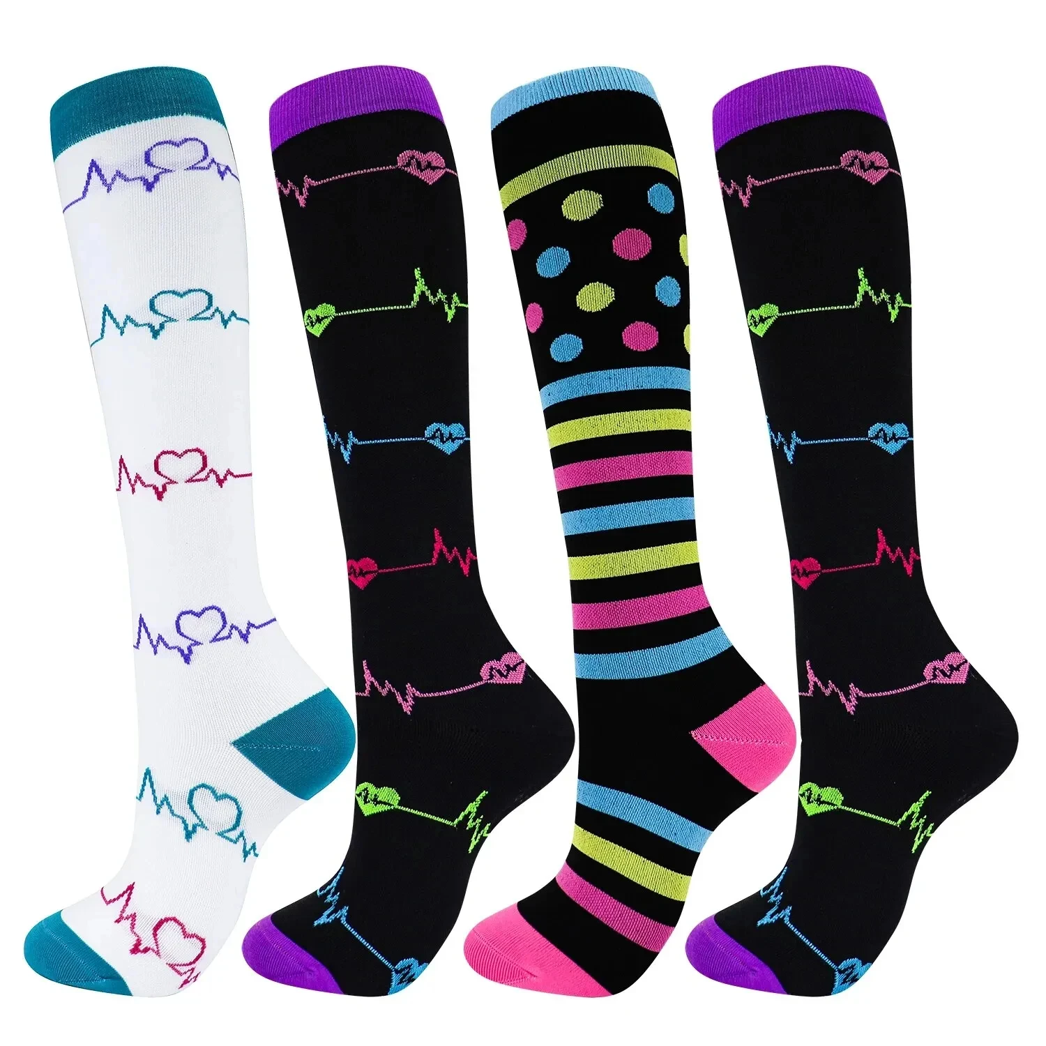 Compression Socks Men Women Medical Varicose Veins Diabetes Elastic Socks Outdoor Sports Running Cycling Exercise Natural Hiking