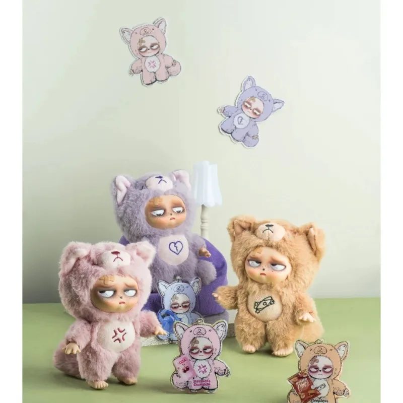 Genuine Sleepless Grumpipi Series Blind Box Vinyl Face Plush Doll Keychain Pendant Christmas Gift