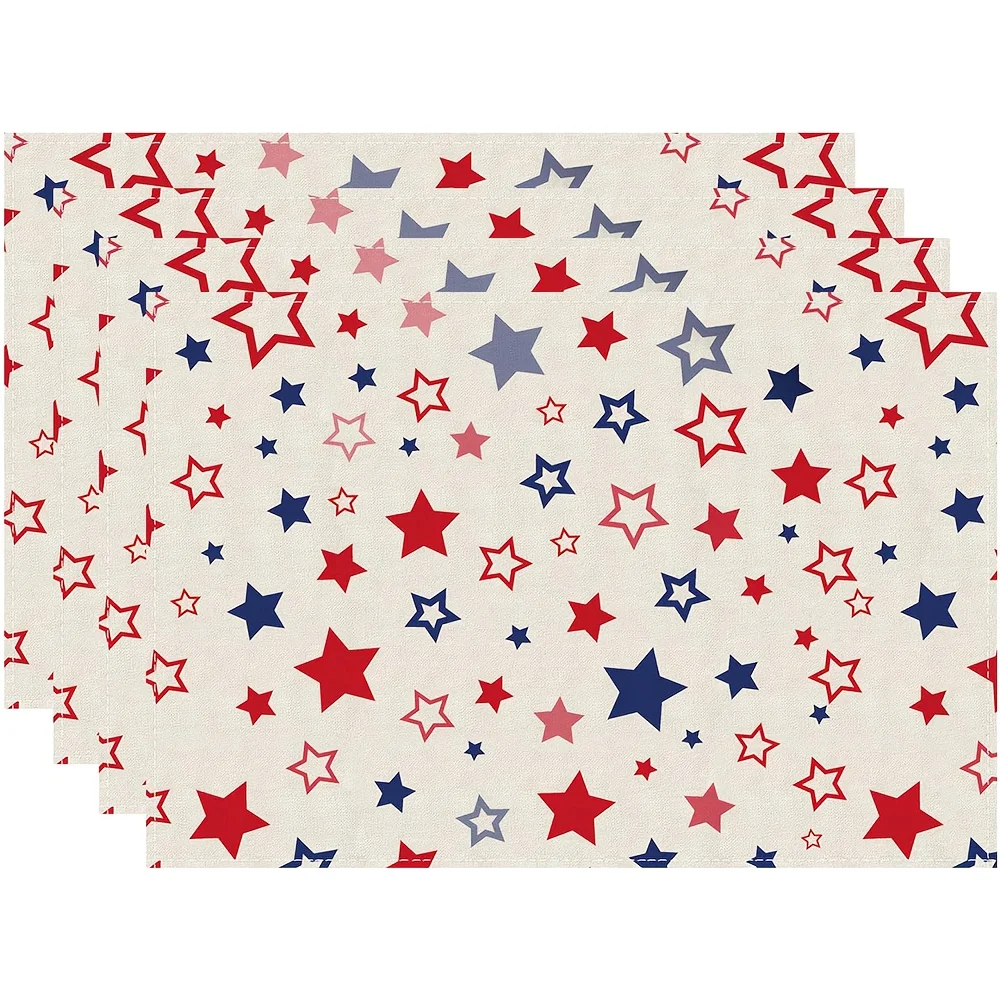

july Placemats Memorial Day Independence Day Stars Patriotic America Table Decorations Cloth Table Mats