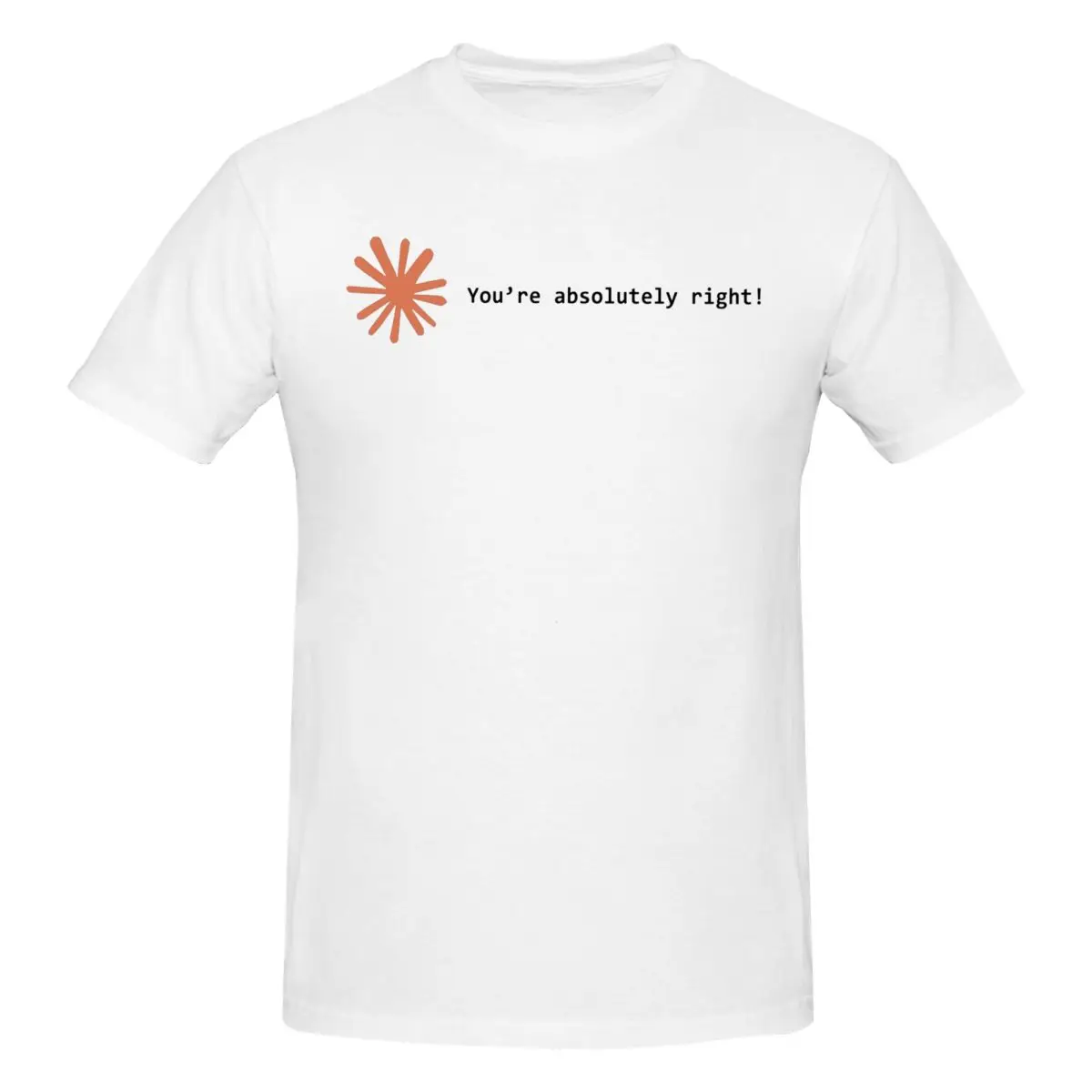 Camiseta para hombre Claude Code You're Absolutely Right, camiseta vintage de algodón de manga larga personalizada para hombre