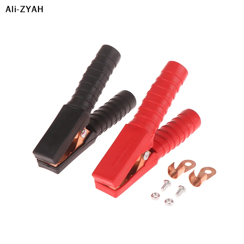 【AH】1 Pair Handle Test Alligator Clip For Electric Project 100-300A Electrical Crocodile Alligator Battery Insulated Clip