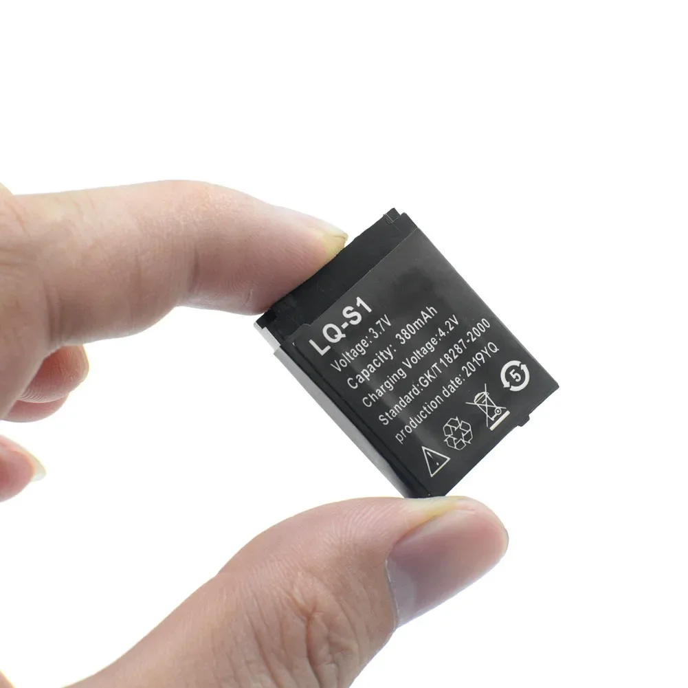 60 buah LQ-S1 3.7V 380mAh baterai Lithium isi ulang LQS1 Lqs1 Lq-s1 baterai untuk QW09 DZ09 W8 A1 V8 X6