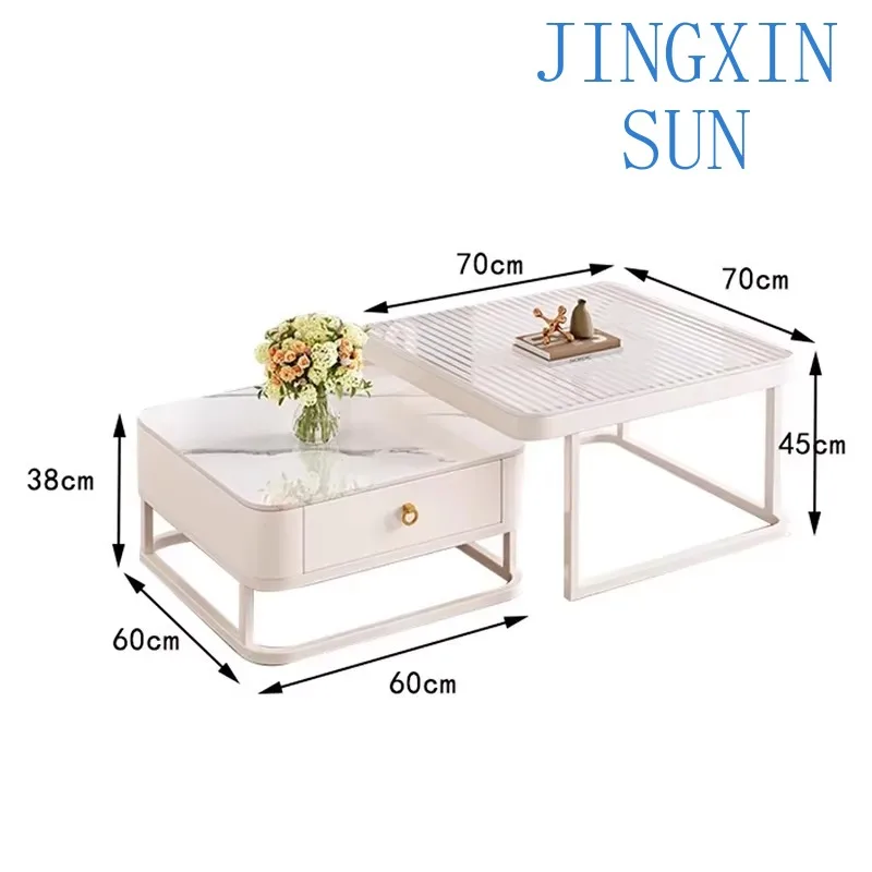 Luxury Modern Coffee Tables Unique Decor Trendy Square Coffee Tables Aesthetic Nordic Tavolino Da Salotto Living Room Furniture
