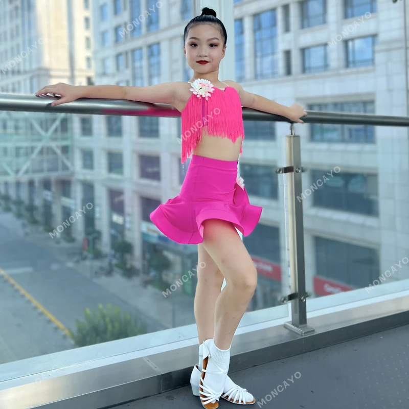 Fringe Samba Salsa Latin Dance Dress Girls Cha Cha Tango Rumba Dance Costume Kids Competition Ballroom Dance Dresses Children