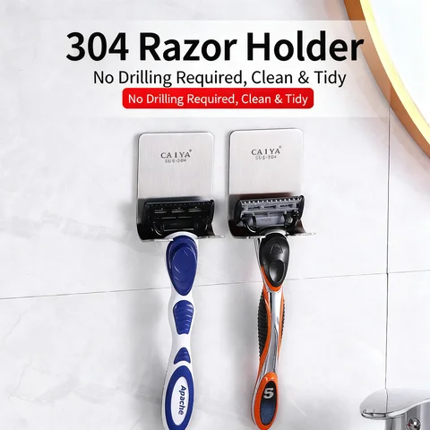 스테인리스 스틸 면도기 홀더, 면도기 걸이, 랙, 보관 브래킷, 욕실용 구식 수동 면도기 스탠드