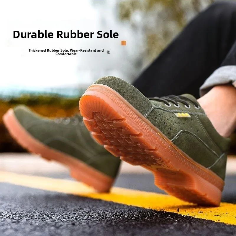 

Leather Work Shoes Steel Toe Anti Crush And Piercing Lightweight Breathable Wear Resistant Men Women Work Safety Shoes