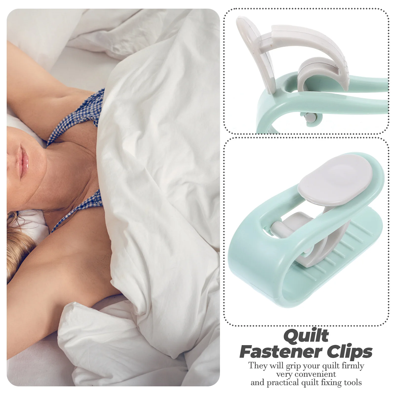 

50pcs Invisible Clips Set Quilt Sheet Bedding Curtains Material No Needle Easy Assembly Practical Fixing Green