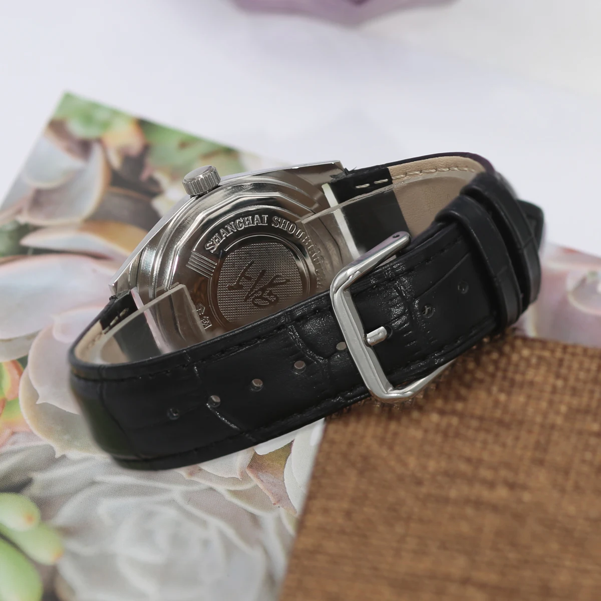 Shanghai 7120 Manual Mechanical Watch for Men  36mm Retro Business Classic, Slim Simple Dial