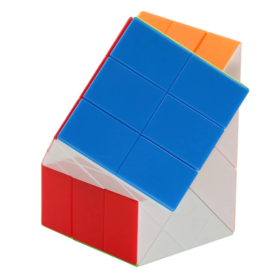 Fanxin quebra-cabeça alongado cubo de peixe cruz tijolo 3x3 antigo forma estranha quebra-cabeças mágicos cubos brinquedo educativo profissional jogo