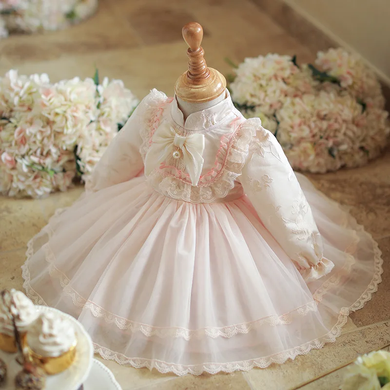 Baby Girl Wedding Kids Party Dress for Baby 1 Years birthday prom Vestidos Toddler Baby Girl Infant Princess Lace Tutu Dress