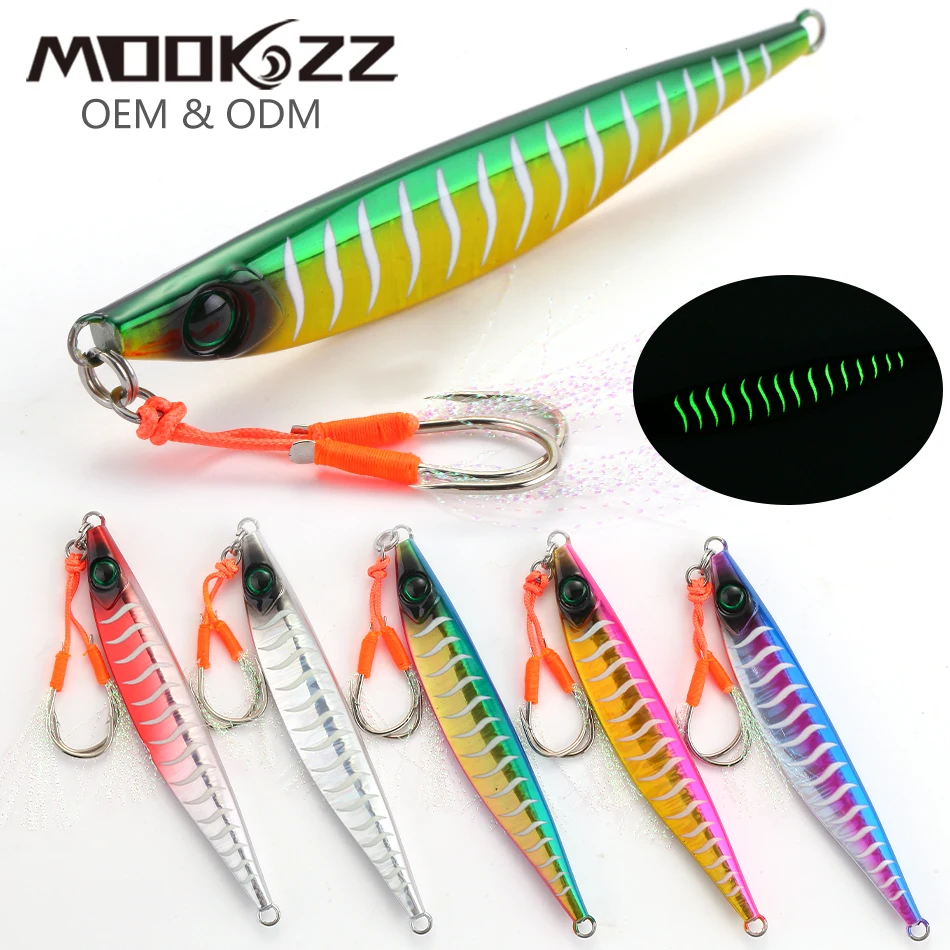 MOOKZZ Metal   Speed  Jinging 40g 60g 80g 100g  Jig Fishing Bait Speed Jinging Artificial Hard b