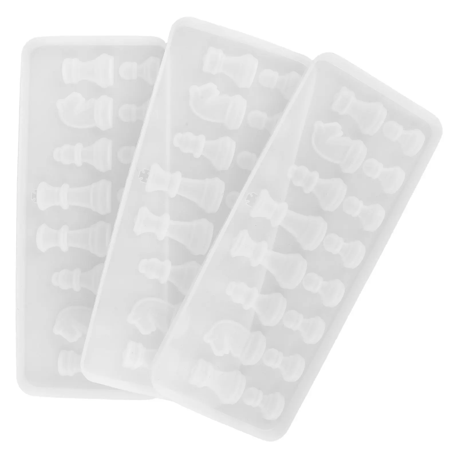 

Набор из 3 силиконовых форм для шахматных фигур, высокодетализированные игровые элементы для литья из смолы, материалы для рукоделия для дома и семьи