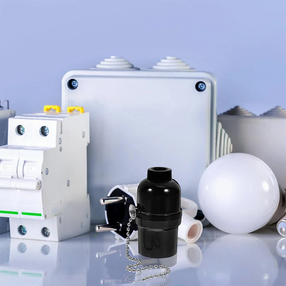 

2Pcs Lamp Socket with Pull Chain E26 Bakelite Base Replacement for Table Lamps Floor Lights Fixture Hardware Parts