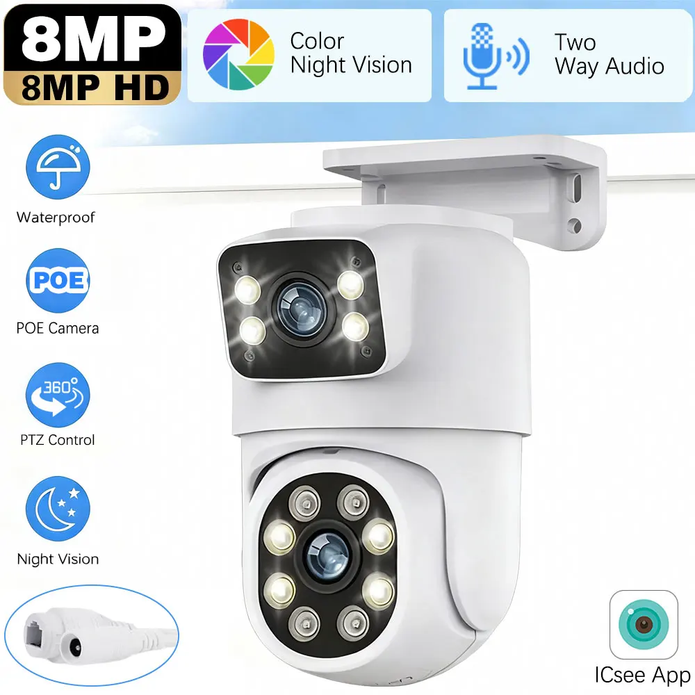 4K 8MP Poe Cctv Cam…