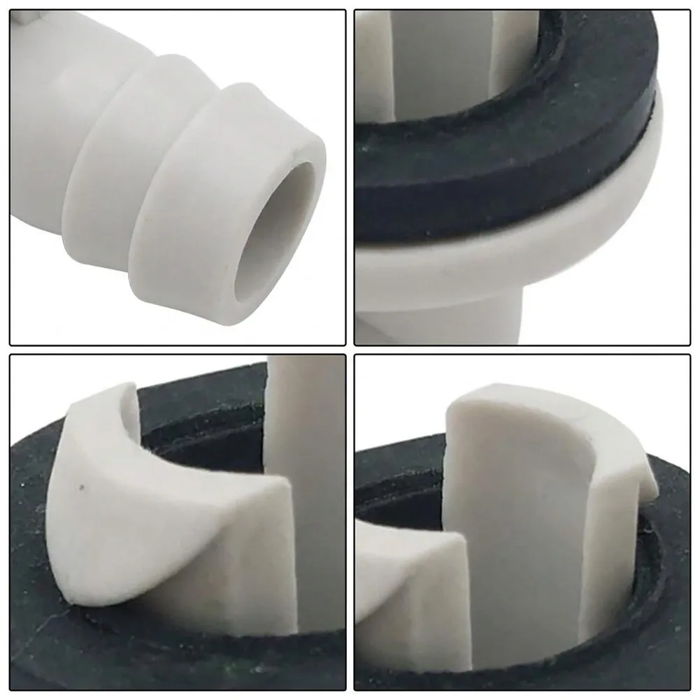 1/4Pcs Connector Plastic Air Conditioner AC Drain Hose Connector Elbow Fitting And Rubber Ring Kit Anti-defomed Useful