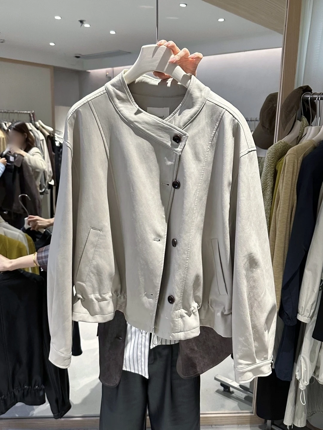 Tagkita Cappotto da motociclista casual retrò in pelle PU allentata Jaet American Sle da donna Cappotto capispalla autunno Faion