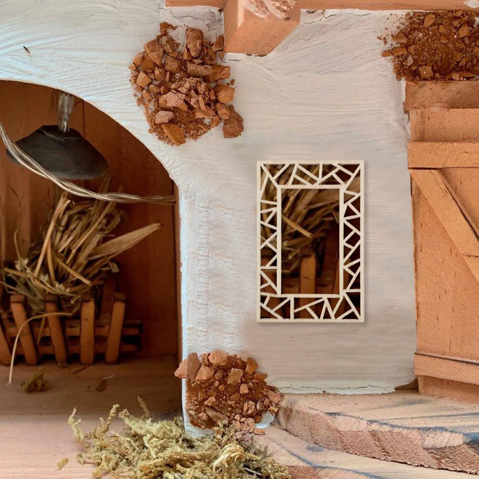 

8Pcs Chinese Style Wooden Miniature Windows for Dollhouse DIY Craft Kits Sand Table Models Architectural Mini House Accessories
