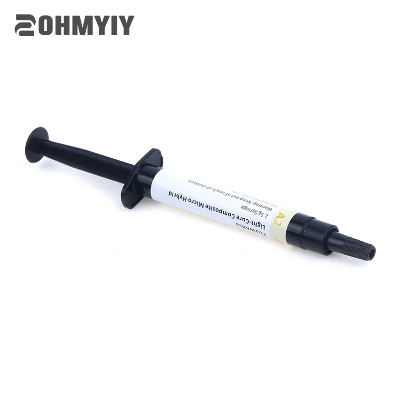 Dental Composite Resin Flowable Light Curing A2 2.5g Refill Syringe Delivery Tips Etch Gel Adhesive Bonding